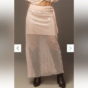 Pilcro Chainmail Column Maxi Skirt